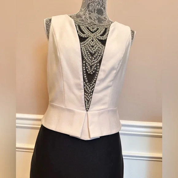 Jax Rhinestone Glam Peplum Cocktail Dress - Women’s Size 4 - Picture 2 of 12